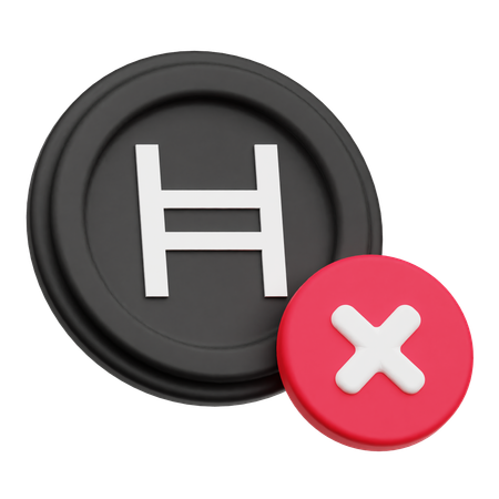 Hedera Coin Cross  3D Icon