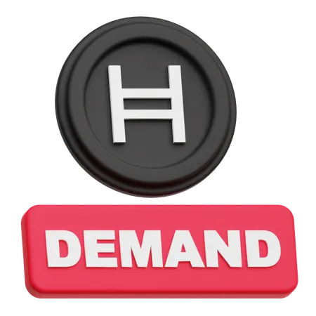 Hedera Coin demand  3D Icon
