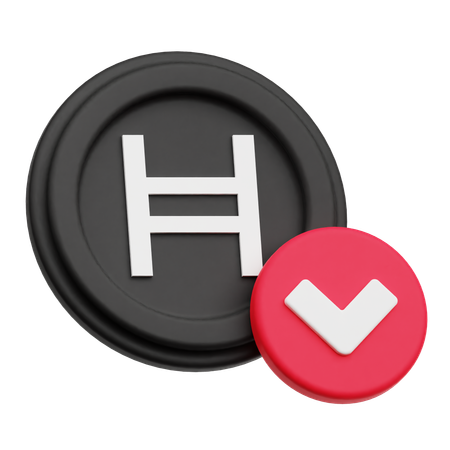 Pièce de monnaie Hedera vers le bas  3D Icon