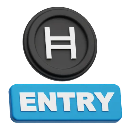 Hedera Coin entry  3D Icon