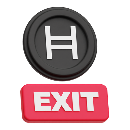 Hedera Coin Exit  3D Icon