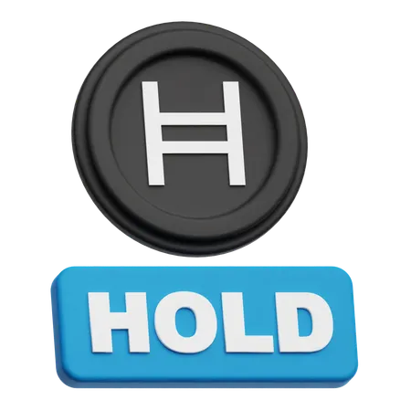 Hedera Coin Hold  3D Icon