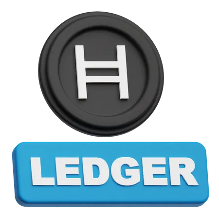 Hedera Coin ledger  3D Icon
