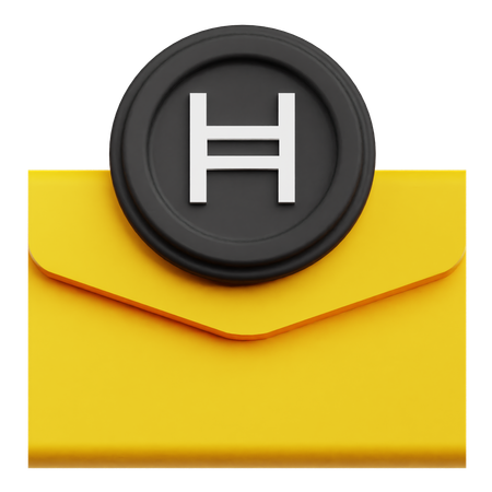 Hedera Coin Mail  3D Icon