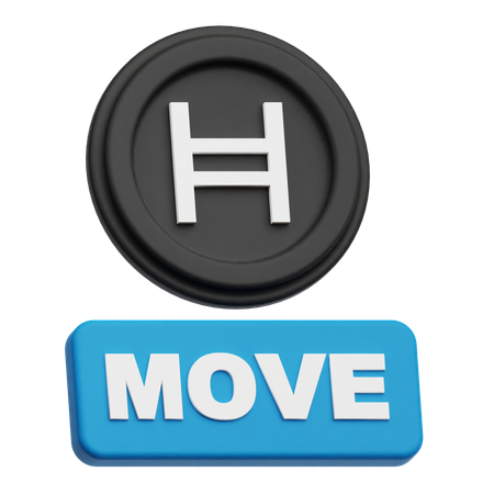 Hedera Coin move  3D Icon