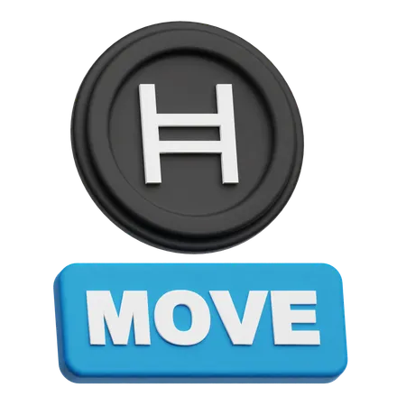 Hedera Coin move  3D Icon