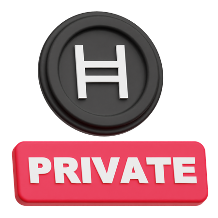 Hedera Coin private  3D Icon