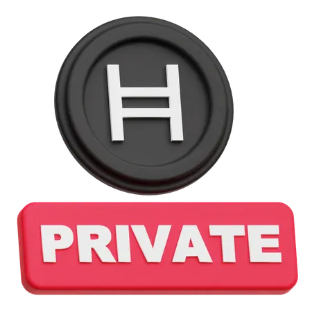 Hedera Coin private  3D Icon