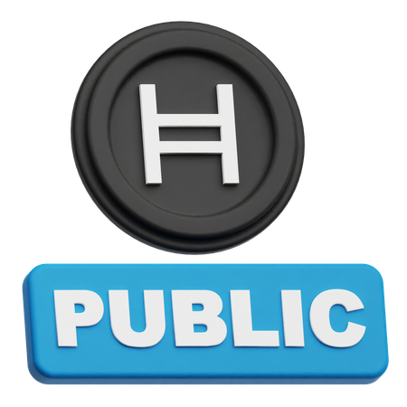 Hedera Coin public  3D Icon