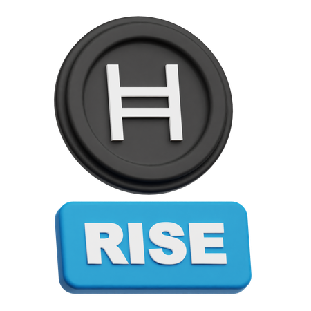 Hedera Coin rise  3D Icon