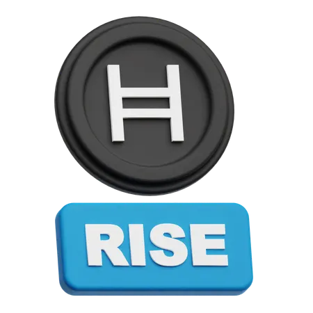 Hedera Coin rise  3D Icon
