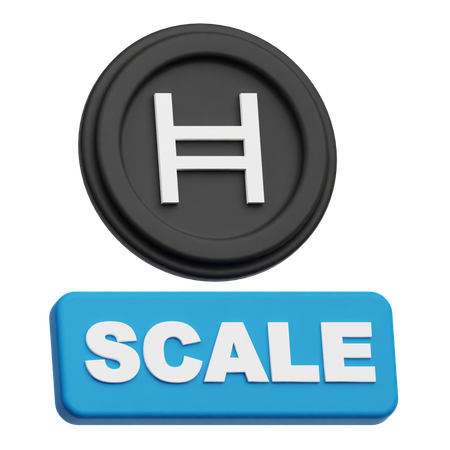 Hedera Coin scale  3D Icon