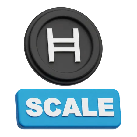 Hedera Coin scale  3D Icon