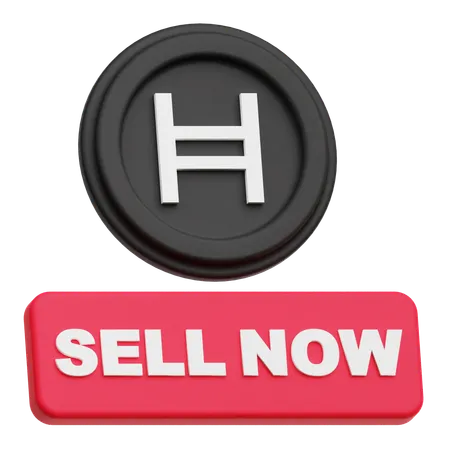 Hedera Coin sell now  3D Icon