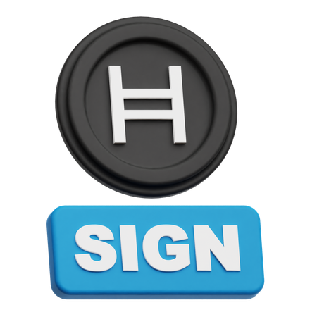 Hedera Coin sign  3D Icon