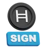 Hedera Coin sign
