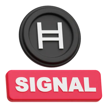 Hedera Coin signal  3D Icon