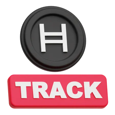 Hedera Coin track  3D Icon