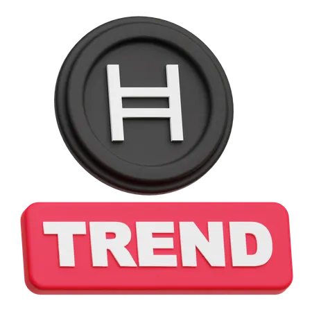 Hedera Coin trend  3D Icon