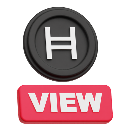 Hedera Coin view  3D Icon