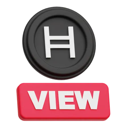 Hedera Coin view  3D Icon
