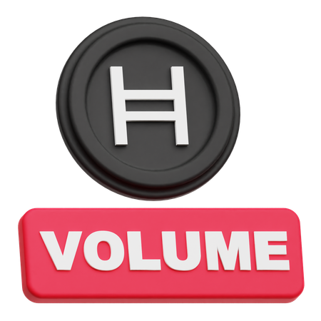 Hedera Coin volume  3D Icon