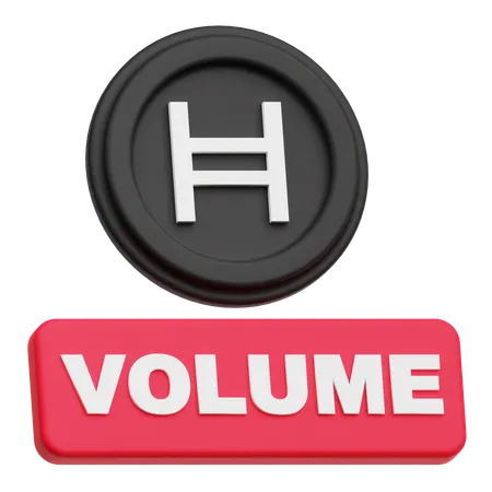 Hedera Coin volume  3D Icon