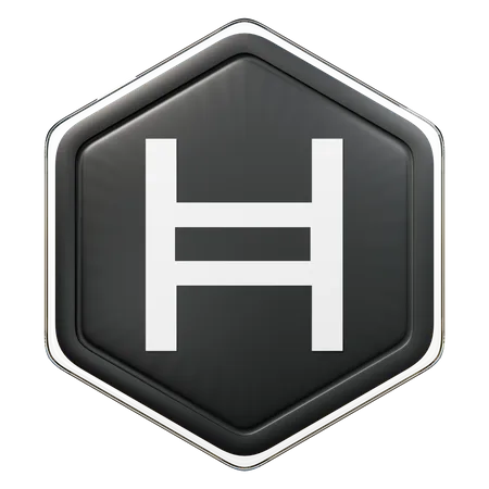 Hedera (HBAR) Badge  3D Illustration