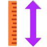 height measurement 3d logo