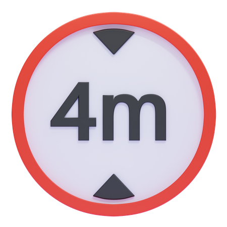Height Restriction Traffic Sign  3D Icon