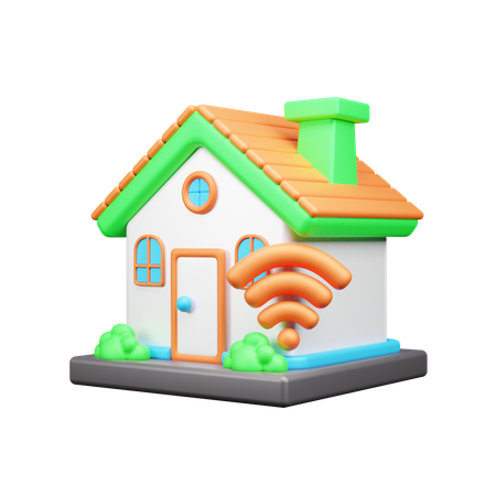 WLAN zuhause  3D Icon