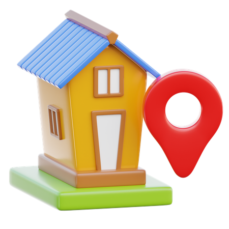 Heimatadresse  3D Icon