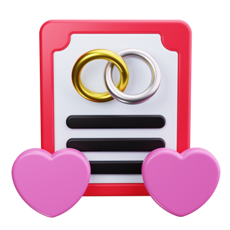 Heiratsurkunde  3D Icon