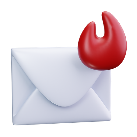 Heiße E-Mail  3D Icon