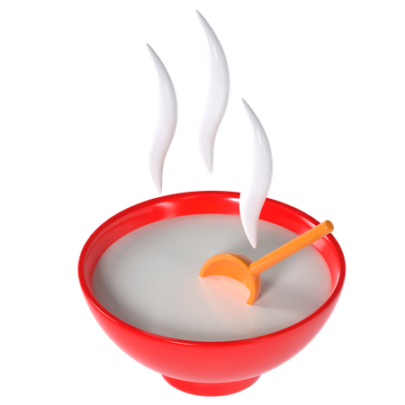 Heiße Suppe  3D Illustration