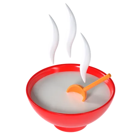 Heiße Suppe  3D Illustration