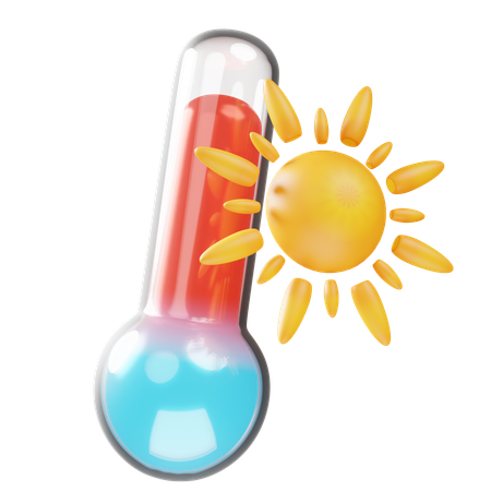 Heiße Temperatur  3D Icon