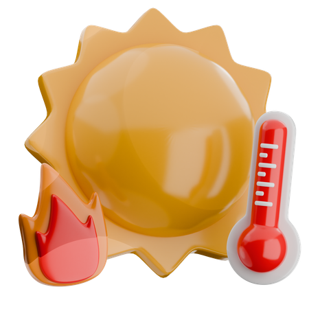 Heiße Temperatur  3D Icon