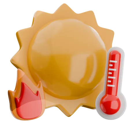 Heiße Temperatur  3D Icon