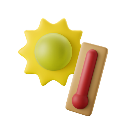 Heiße Temperatur  3D Icon