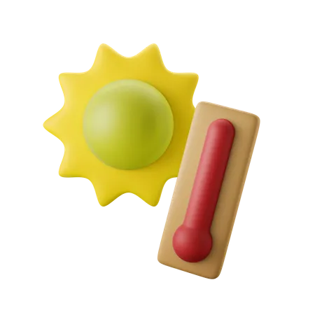 Heiße Temperatur  3D Icon