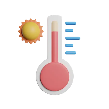 Heiße Temperatur  3D Icon