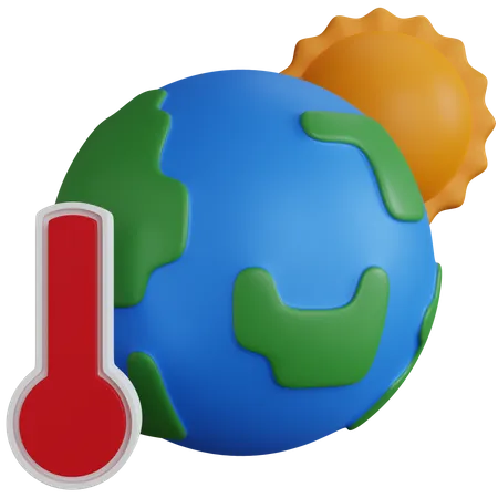 Heiße Temperatur  3D Icon
