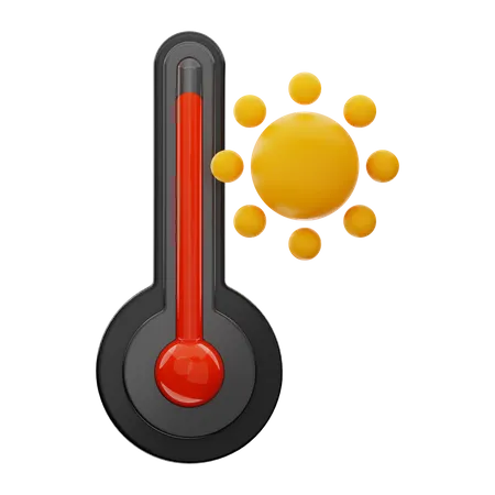 Heiße Temperatur  3D Icon