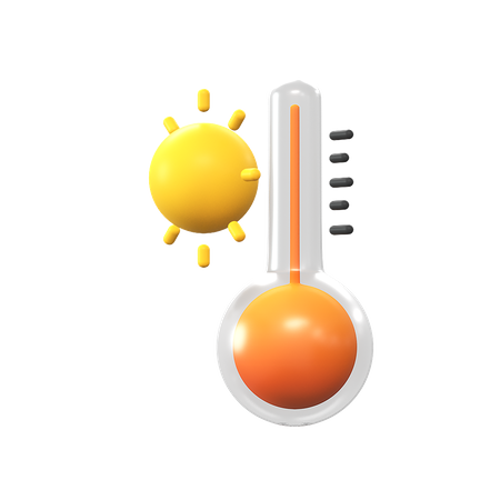 Heiße Temperatur  3D Icon