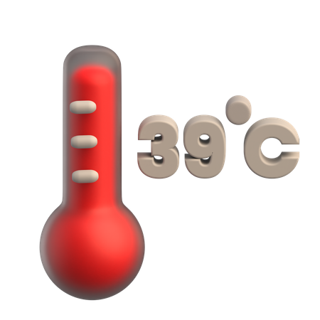 Heiße Temperatur  3D Icon