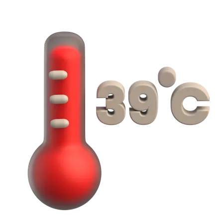 Heiße Temperatur  3D Icon