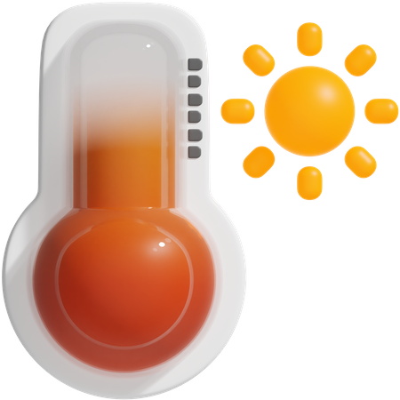 Heiße Temperatur  3D Icon