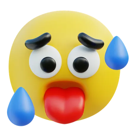 Heißes Emoji  3D Icon