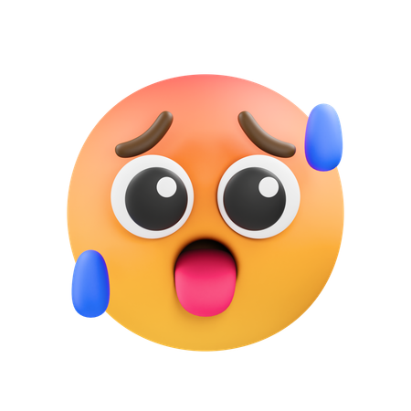 Heißes Emoji  3D Icon